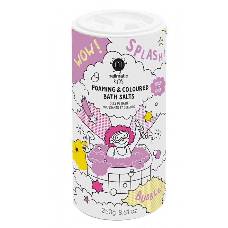 Sels de bain moussants violet - Nailmatic kids