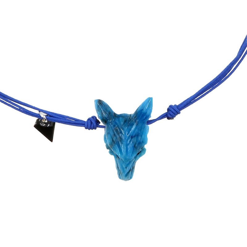 Collier loup apatite cordon - Mon precieux