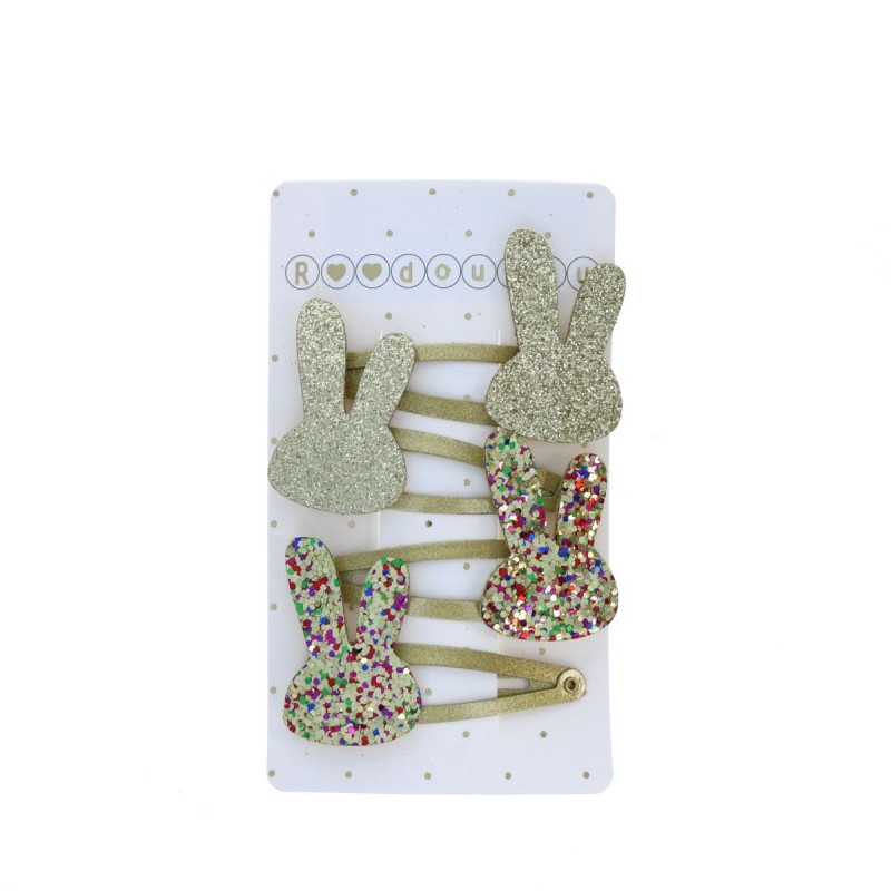 Barrettes lapin x4 - Le petit souk