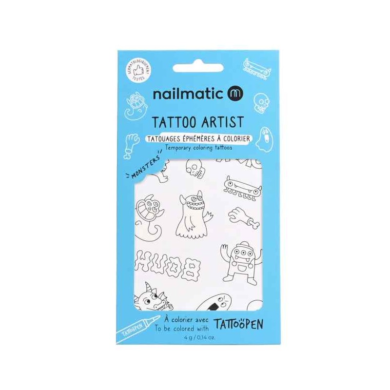 Tatouages ephemeres monsters - Nailmatic kids