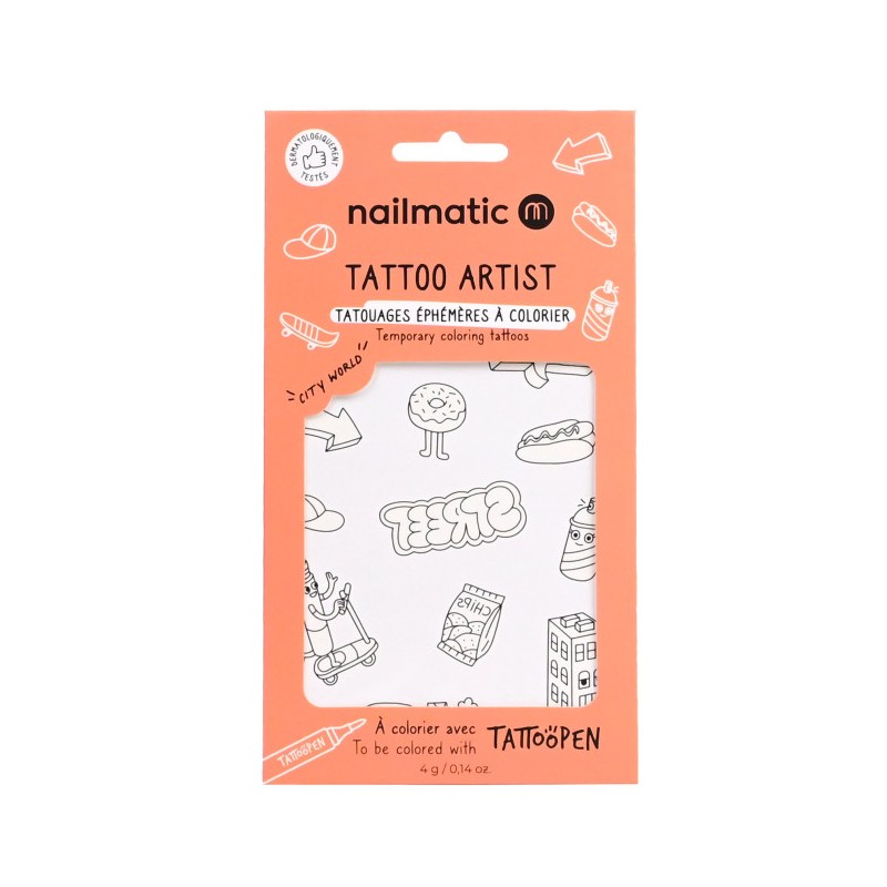 Tatouages ephemeres city world - Nailmatic kids