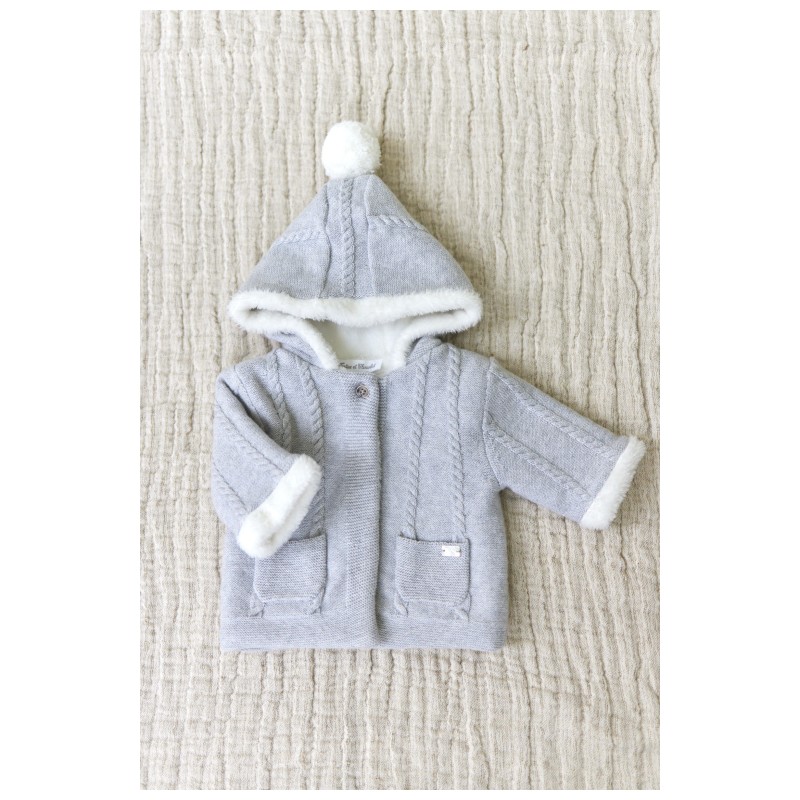 Manteau1 gris clair raye - Tartine et chocolat