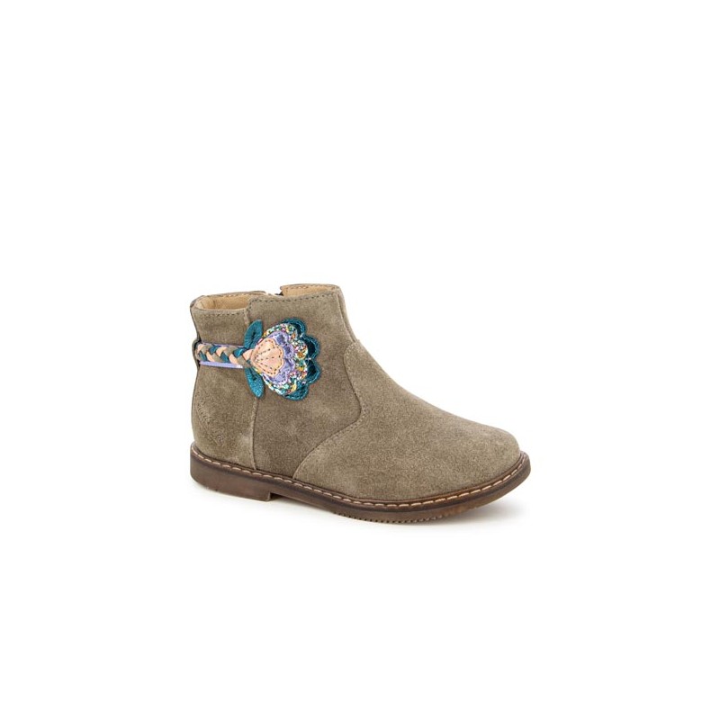 Bottines city alto velours - Pom d'api