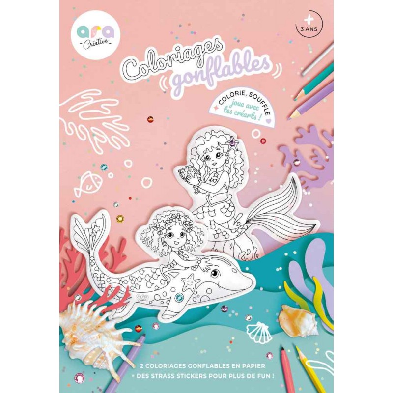 Coloriage sirenes strass - Ara creative