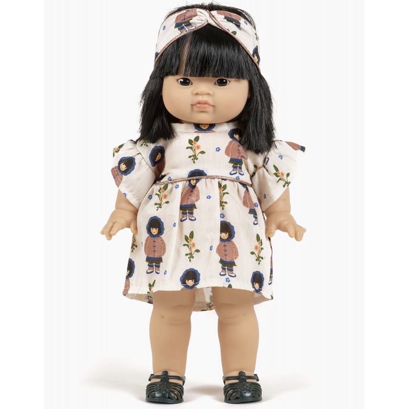 Robe daisy en coton jade - Minikane