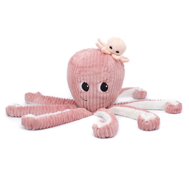 Peluche ptipotos pieuvre rose - Les deglingos