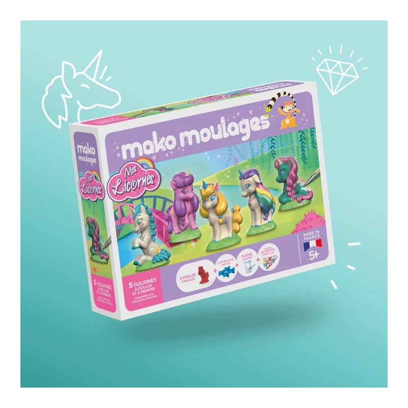 Coffret moulages mes licornes - Mako moulages