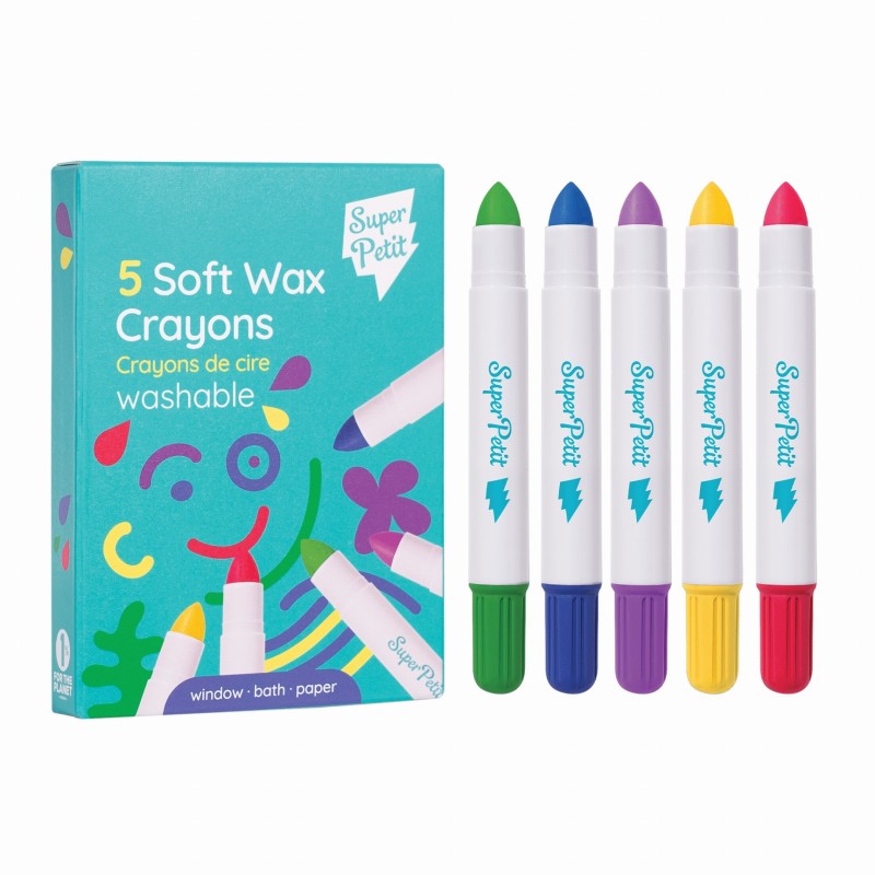 Boite de 5 crayons de cire - Super petit