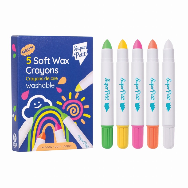 Boite de 5 crayons de cire - Super petit