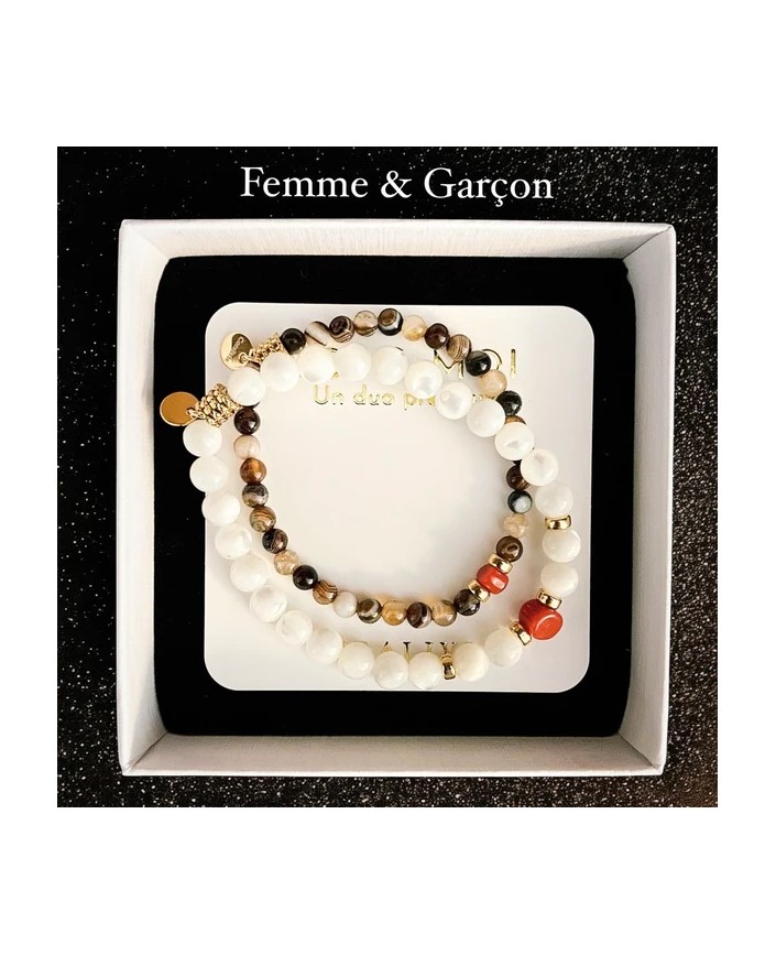 Duo bracelet toi & moi - Coralivia