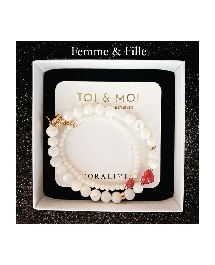 Duo bracelet toi & moi - Coralivia