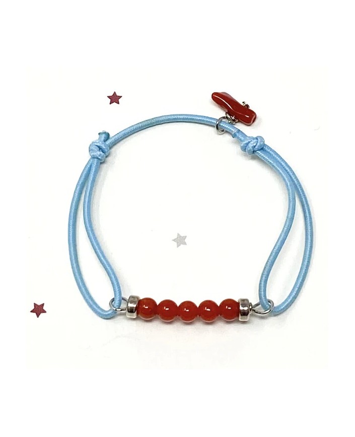 Bracelet bleu bebe corail - Coralivia