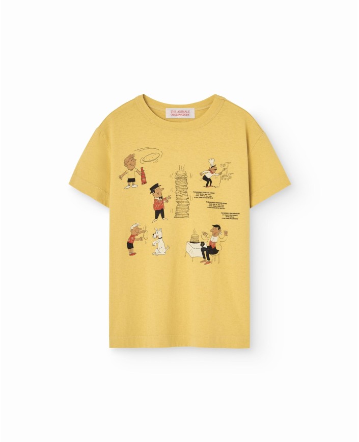 T-shirt rooster yellow - The animals observatory